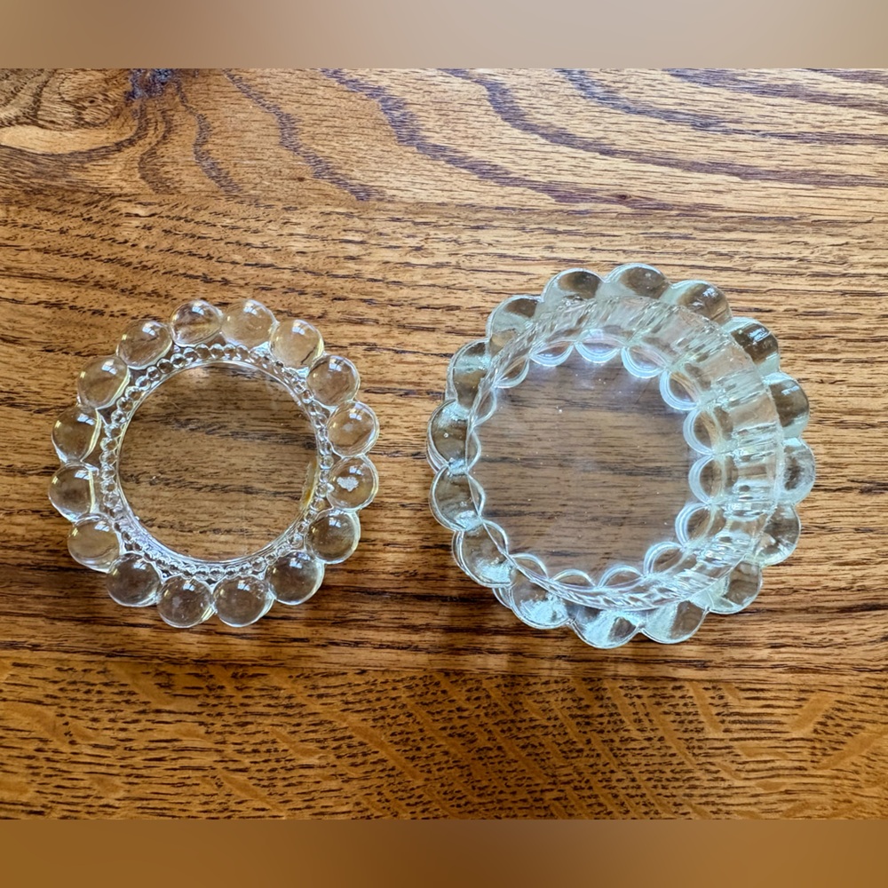 Vintage Clear Glass Candle Holder or trinket box - Picture 4 of 15